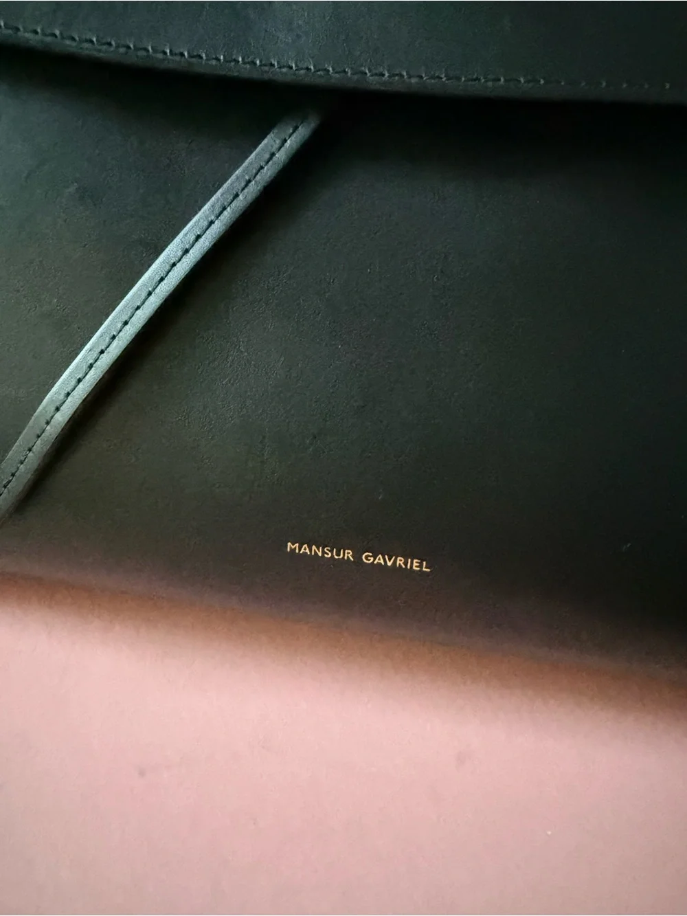 Mansur Gavriel Black Leather Top-Handle large lady bag